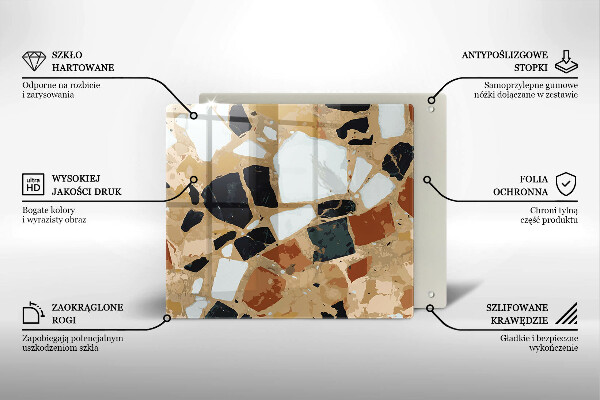 Osłona ściany przy kuchence gazowej Ozdobne kamienie płyta