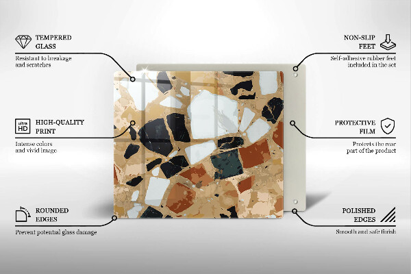 Osłona ściany przy kuchence gazowej Ozdobne kamienie płyta