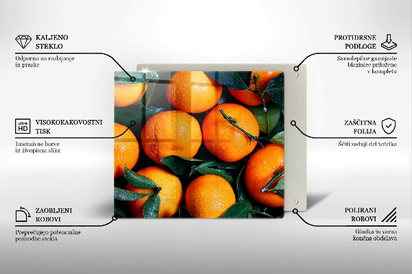 Osłona ściany przy kuchence gazowej Owoce pomarańcze