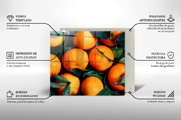 Osłona ściany przy kuchence gazowej Owoce pomarańcze