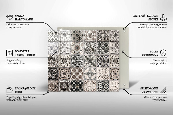 Osłona ściany przy kuchence gazowej Płytki ozdobne kafelki