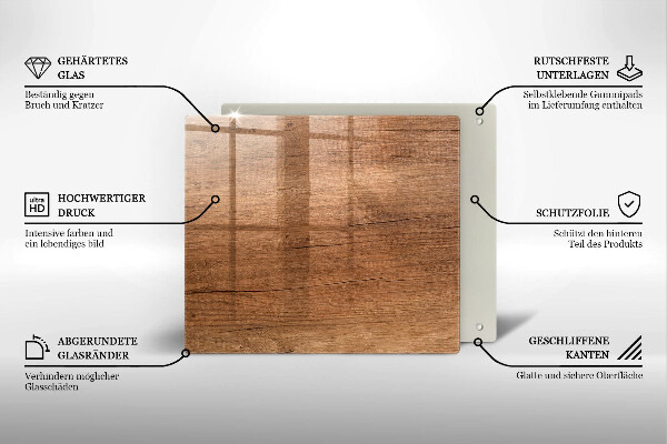 Osłona ściany przy kuchence gazowej Drewno tekstura