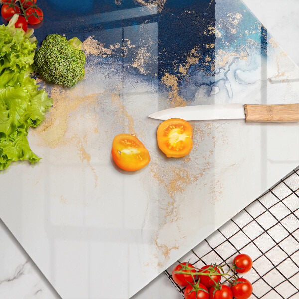 Osłona ściany przy kuchence gazowej Abstrakcja z błękitem