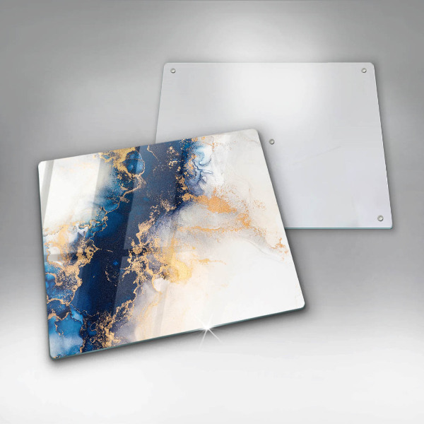 Osłona ściany przy kuchence gazowej Abstrakcja z błękitem