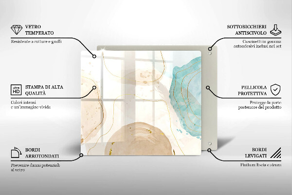 Osłona ściany przy kuchence gazowej Jasne boho kształty
