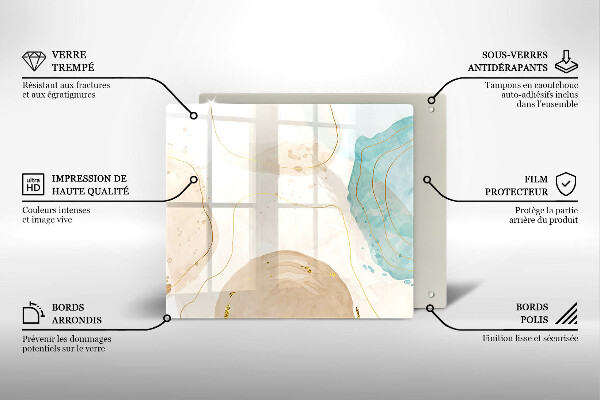 Osłona ściany przy kuchence gazowej Jasne boho kształty