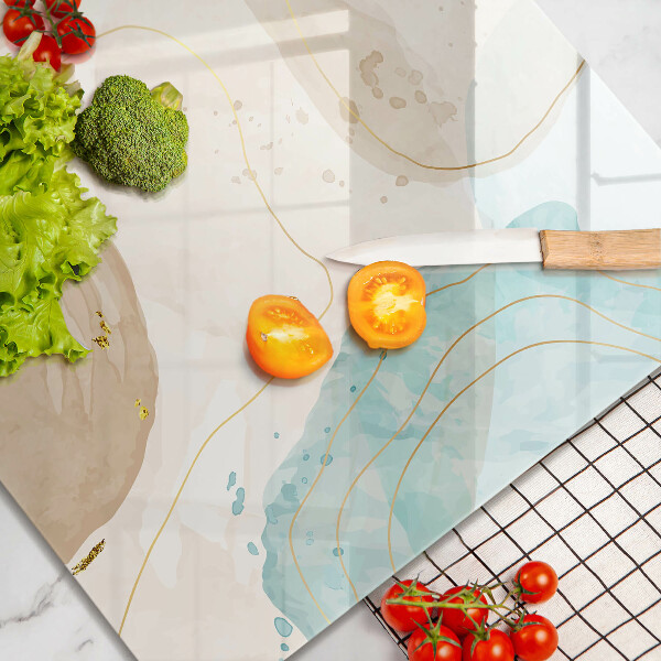 Osłona ściany przy kuchence gazowej Jasne boho kształty