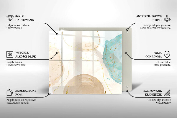 Osłona ściany przy kuchence gazowej Jasne boho kształty