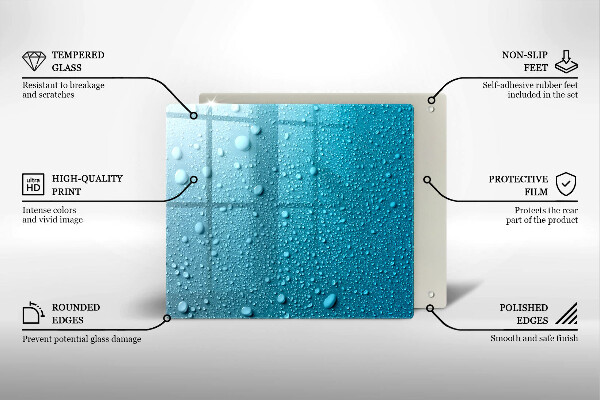 Osłona ściany przy kuchence gazowej Krople wody