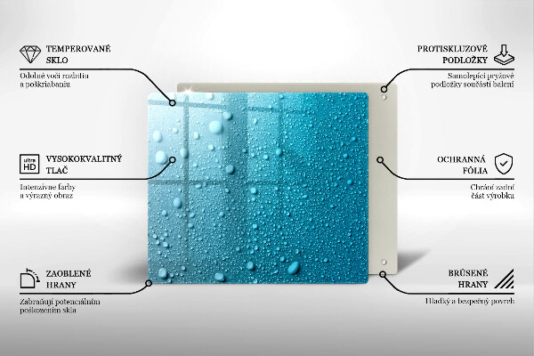 Osłona ściany przy kuchence gazowej Krople wody