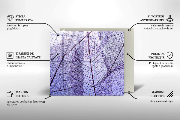 Osłona ściany przy kuchence gazowej Liście z żyłkami