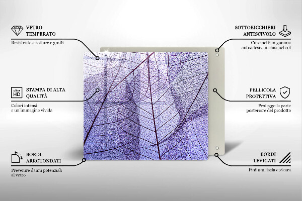 Osłona ściany przy kuchence gazowej Liście z żyłkami