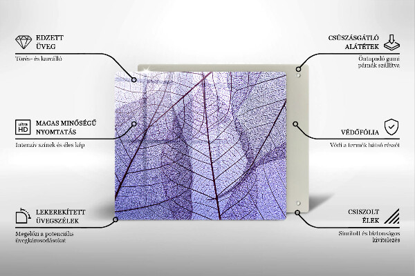 Osłona ściany przy kuchence gazowej Liście z żyłkami