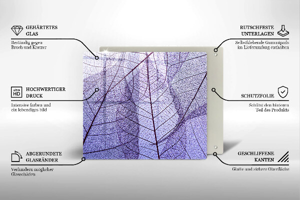 Osłona ściany przy kuchence gazowej Liście z żyłkami