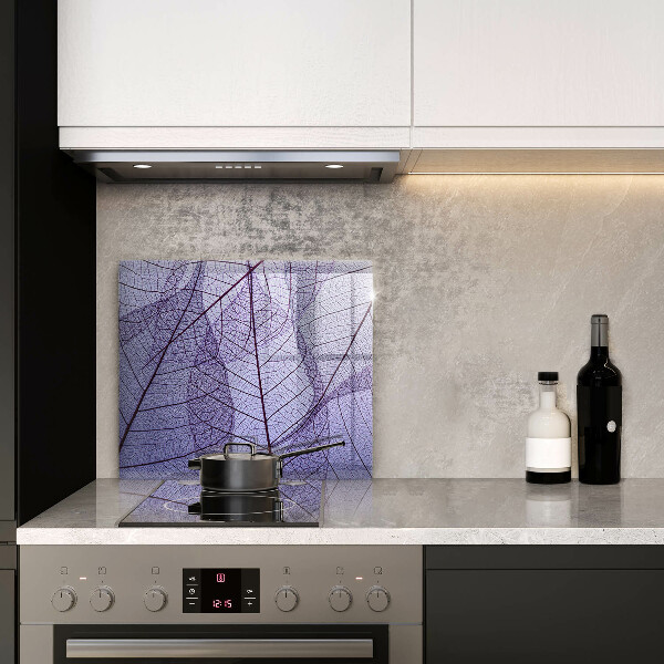 Osłona ściany przy kuchence gazowej Liście z żyłkami