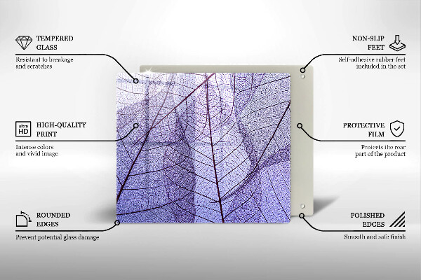 Osłona ściany przy kuchence gazowej Liście z żyłkami