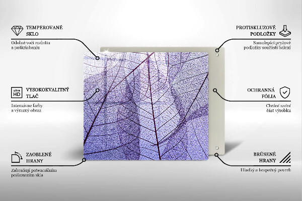 Osłona ściany przy kuchence gazowej Liście z żyłkami