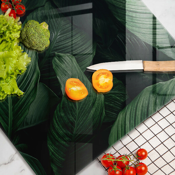 Osłona ściany przy kuchence gazowej Ciemne liście