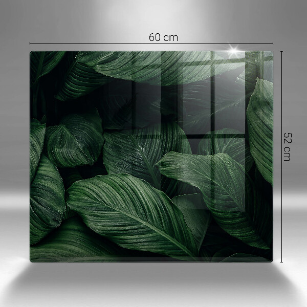 Osłona ściany przy kuchence gazowej Ciemne liście