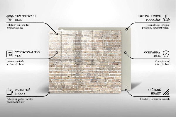 Osłona ściany przy kuchence gazowej Ściana jasne cegły