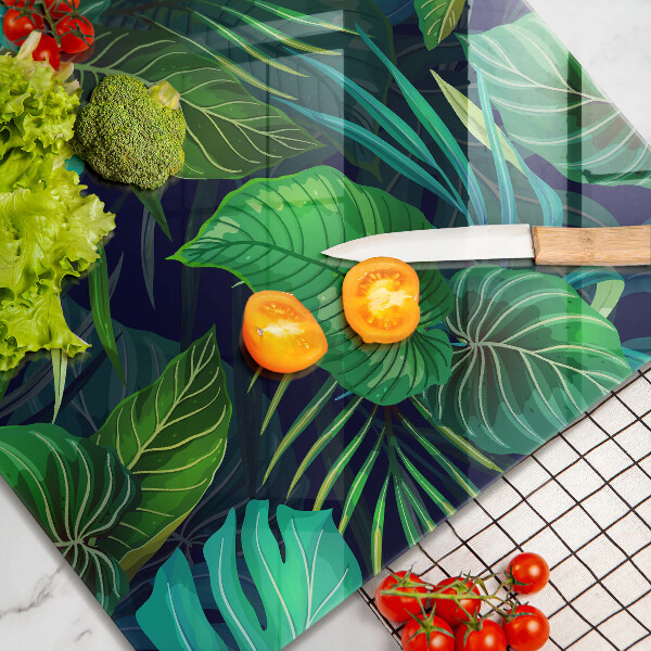Płyta ochronna na kuchenkę Ilustracja dżungla liście