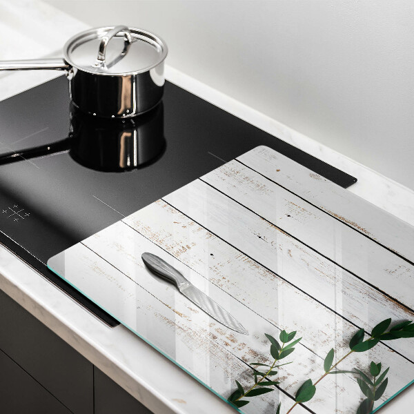 Płyta ochronna na kuchenkę Stare deski i liście