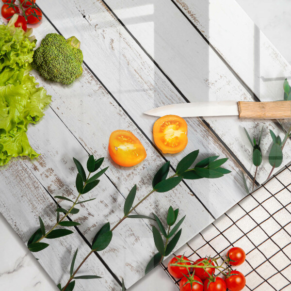 Płyta ochronna na kuchenkę Stare deski i liście