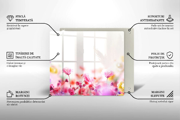 Płyta ochronna na kuchenkę Łąka kwiatów