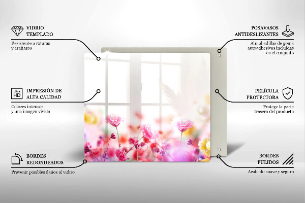 Płyta ochronna na kuchenkę Łąka kwiatów