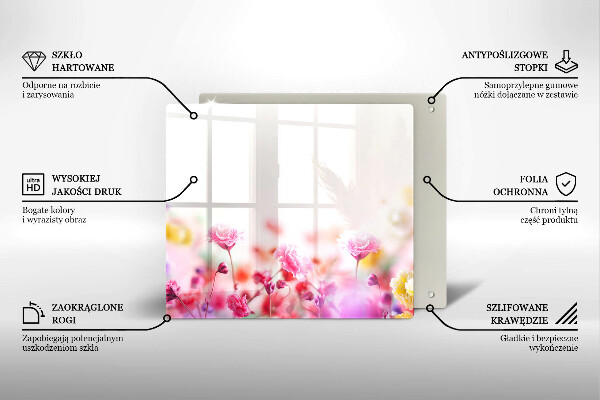 Płyta ochronna na kuchenkę Łąka kwiatów