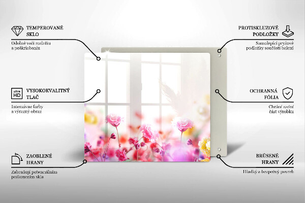 Płyta ochronna na kuchenkę Łąka kwiatów