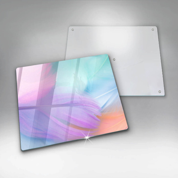 Płyta ochronna na kuchenkę Pastelowe piórka