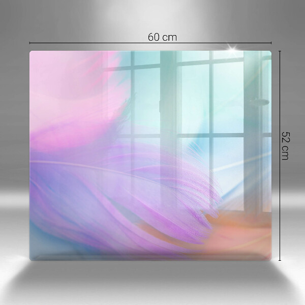 Płyta ochronna na kuchenkę Pastelowe piórka