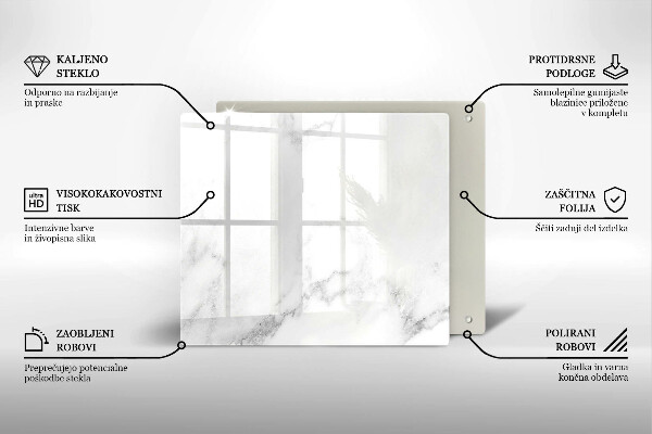 Płyta ochronna na kuchenkę Nowoczesny marmur