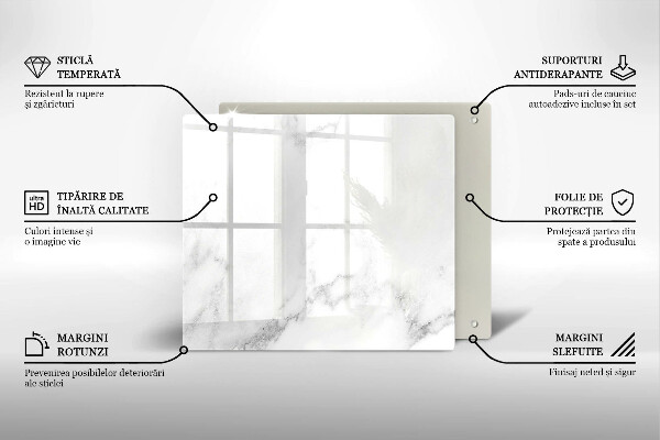 Płyta ochronna na kuchenkę Nowoczesny marmur