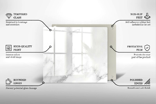 Płyta ochronna na kuchenkę Nowoczesny marmur