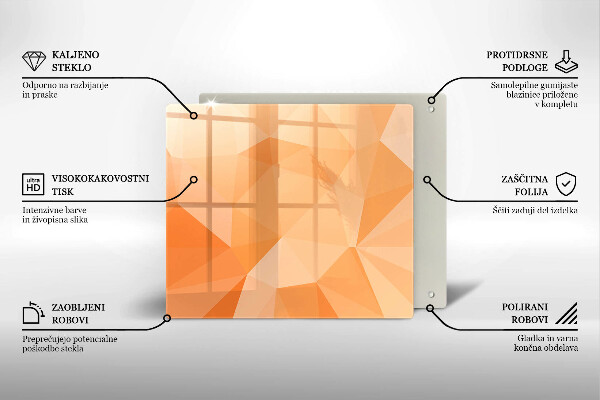 Osłona ściany przy kuchence gazowej Geometryczne tło