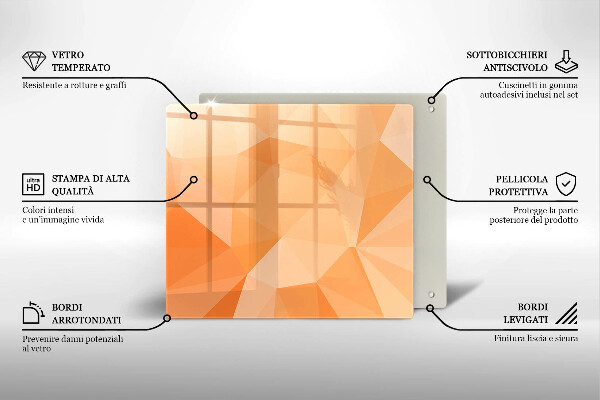 Osłona ściany przy kuchence gazowej Geometryczne tło
