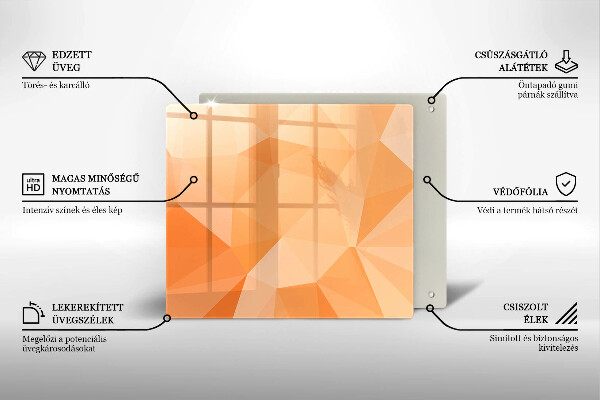 Osłona ściany przy kuchence gazowej Geometryczne tło