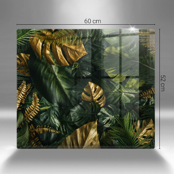 Osłona blatu kuchennego Złote liście monstery