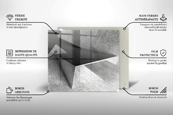 Osłona blatu kuchennego Betonowa abstrakcja