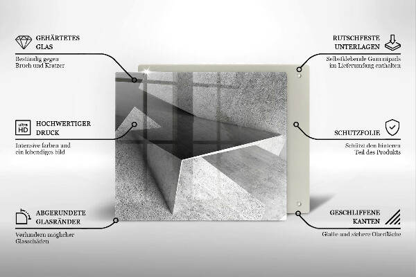 Osłona blatu kuchennego Betonowa abstrakcja