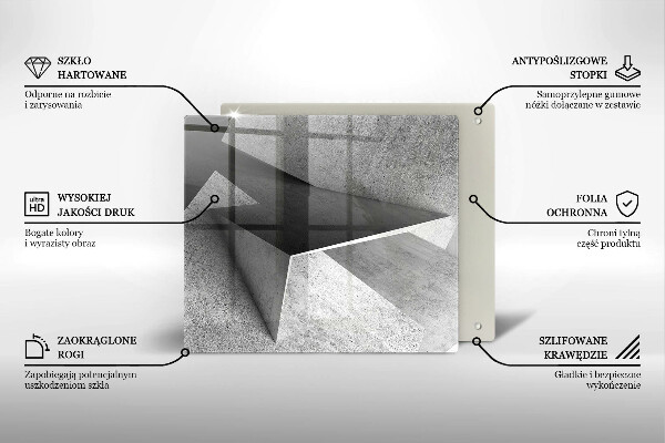 Osłona blatu kuchennego Betonowa abstrakcja