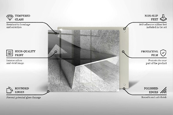 Osłona blatu kuchennego Betonowa abstrakcja