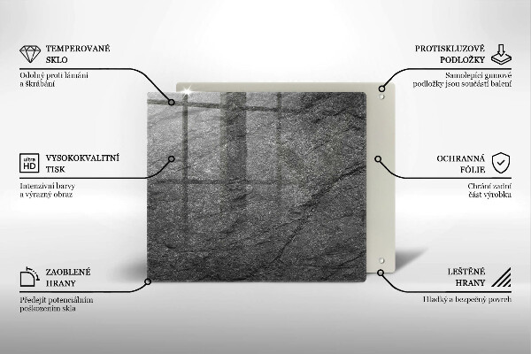 Osłona ściany przy kuchence gazowej Tekstura kamień