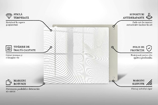 Osłona ściany przy kuchence gazowej Nowoczesny wzór linie