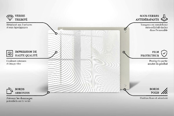 Osłona ściany przy kuchence gazowej Nowoczesny wzór linie