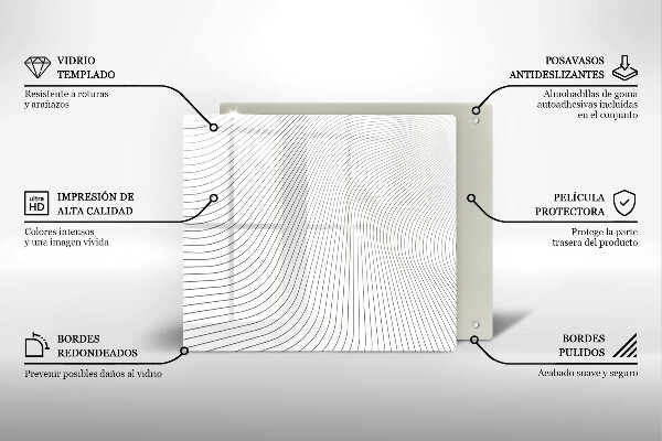 Osłona ściany przy kuchence gazowej Nowoczesny wzór linie