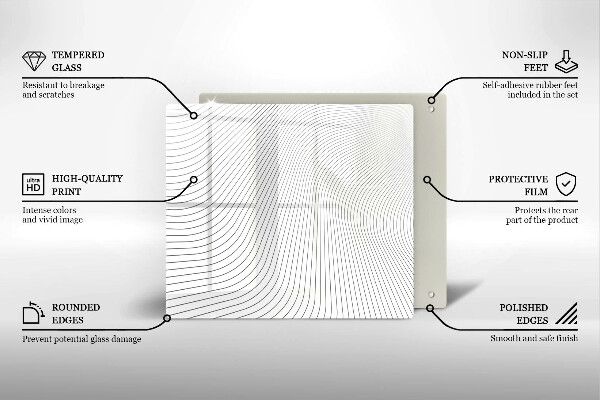 Osłona ściany przy kuchence gazowej Nowoczesny wzór linie
