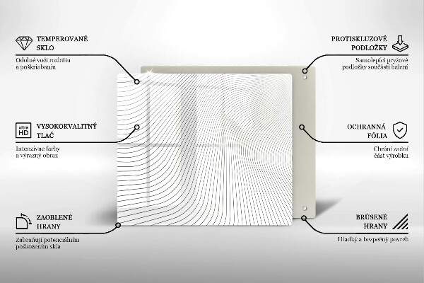 Osłona ściany przy kuchence gazowej Nowoczesny wzór linie